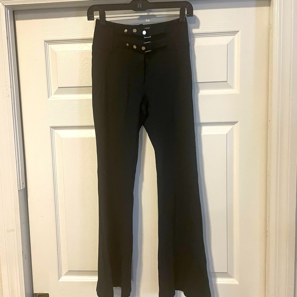 Cache Contour Collection Black Bell Bottom Pants … - image 1